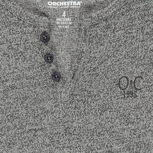 Júnior - Camiseta de manga larga de punto asargado con logo bordado 