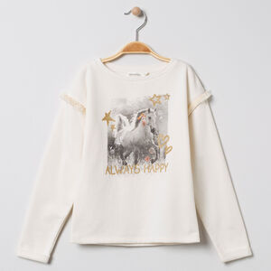 Sudadera de felpa estampada lentejuelas 