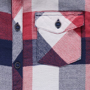 Júnior - Camisa de manga larga a cuadros con bolsillo 