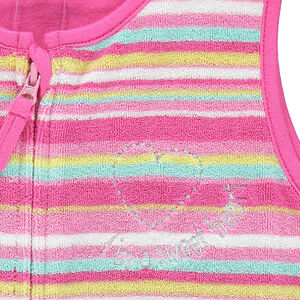 Saquito para dormir de rizo con forro de tejido de punto con rayas del nacimiento hasta los 6 meses 