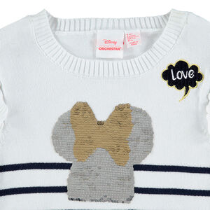 Jersey de punto de estilo marinera con Minnie de lentejuelas mágicas ©Disney  