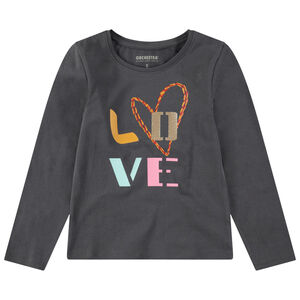 Camiseta de manga larga con estampado de fantasía 