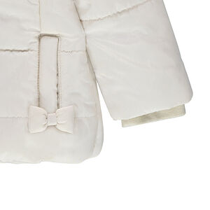 Parka acolchada con capucha extraíble y forro de sherpa 
