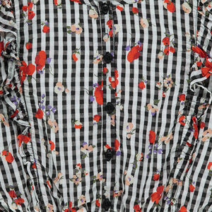 Júnior - Vestido de flores con estampado de vichy 