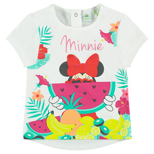 Tee-shirt manches courtes print tropical Disney Minnie 
