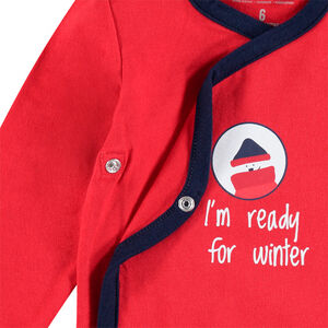 Juego de 7 bodies de manga larga con estampado de abeto 