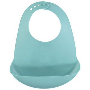 Babero rigido con bolsillo recoje migas - Azul 