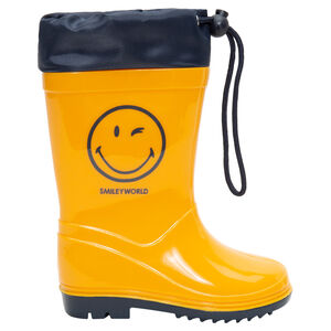 Botas de agua con cuello impermeable y estampado Smiley de la 24 a la 27 