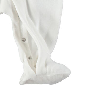 Pijama de terciopelo bicolor con orejas de relieve y detalles estampados 