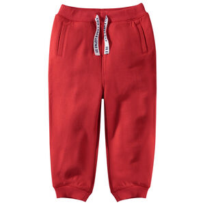 Pantalón de chándal de felpa con cordones estampados 