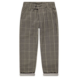Pantalón de algodón de cuadros con Príncipe de Gales 