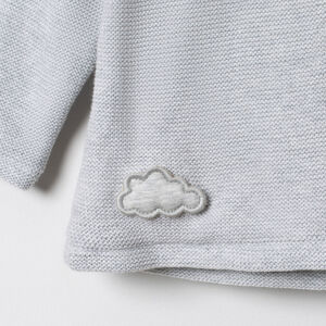 Gilet en tricot à capuche en coton bio doublé jersey 