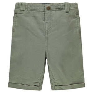 Bermudas de algodón de fantasía caqui 