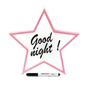 Lámpara de mesa con forma de estrella con rotulador que se puede borrar 