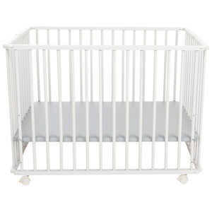 Parque plegable de madera - Blanco 