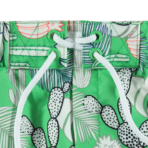 Pantalón corto de baño con estampado vegetal all over 