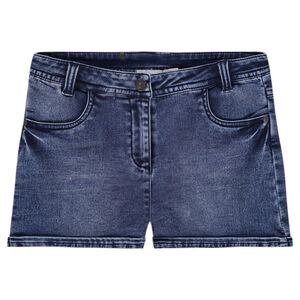 Shorts vaqueros con efecto desgastado y bolsillos  Main Shorts vaqueros con efecto desgastado y bolsillos