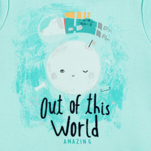 Camiseta de punto de manga larga con personajes estampados 