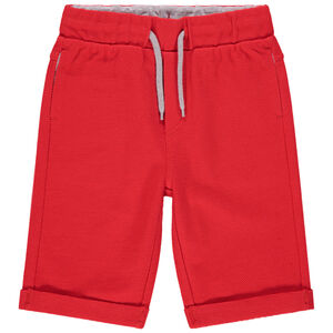 pantalon corto rojo en maille fantasia 