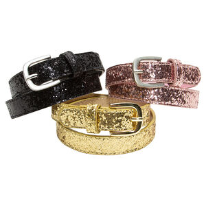 Juego de 3 cinturones ajustables brillantes 