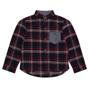 Camisa de manga larga a cuadros de franela 