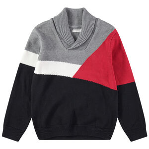 Jersey de punto con dibujos geométricos de jacquard 