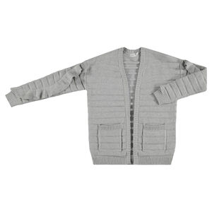 Júnior - Chaqueta de punto con relieve y bolsillos tipo parche 