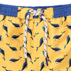 Pantalón corto de baño con ballenas estampadas all over 