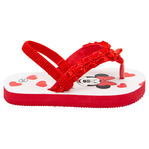 Chanclas con Minnie Disney estampada y corazones 