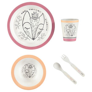 Conjunto para comer de bamboo 5 piezas - Zorro 