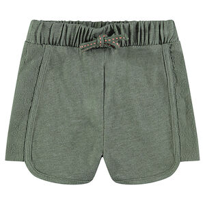 Short en jersey et empiècements brodés  Main Short en jersey et empiècements brodés