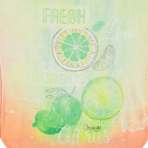 Júnior - Camiseta de manga corta con corte asimétrico con estampado de frutas 