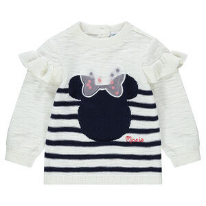 Jersey de punto slub con Minnie ©Disney de jacquard y lazo de tul   Main Jersey de punto slub con Minnie ©Disney de jacquard y lazo de tul