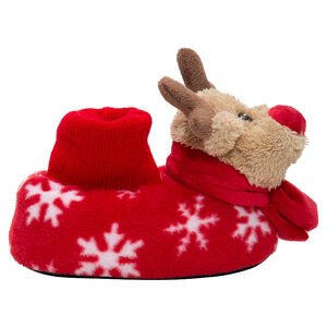 Zapatillas de peluche de ciervo de Navidad con motivo de copos de nieve del 24 al 27  Main Zapatillas de peluche de ciervo de Navidad con motivo de copos de nieve del 24 al 27