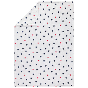 Manta de sherpa con corazones all-over 