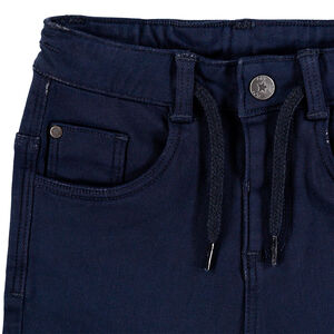 Bermudas de algodón lisas con cordones de cierre 