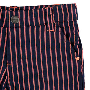 Bermudas de algodón de rayas que contrastan 