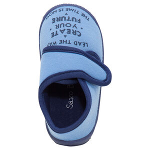 Zapatillas abotinadas de punto liso con velcro 