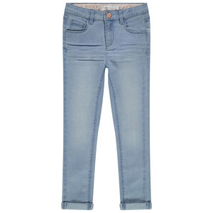 Jeans skinny efecto desgastado de denim niña 