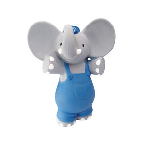 Hochet puet-puet Alvin l'éléphant 16 cm - Bleu 
