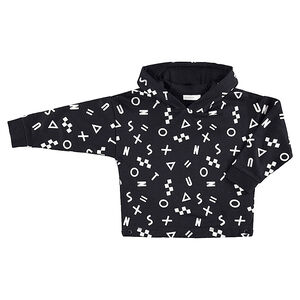 Sudadera de felpa con estampado gráfico all over 