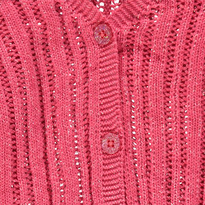 Chaqueta de punto calado acanalado  