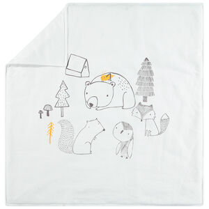 Manta estampado animales del bosque - 80x80cm 