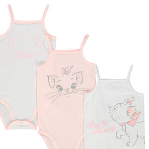 lote de 3 bodies de tirantes finos print Marie  Disney 