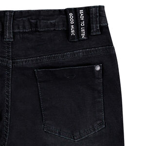 Júnior - Vaqueros de corte skinny con efecto desgastado y arrugado 