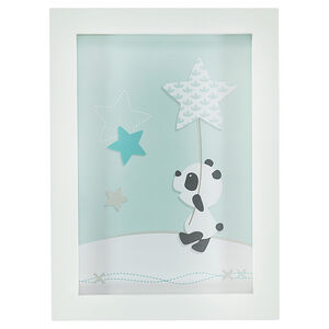Cuadro con dibujo de panda 30 x 22 cm 