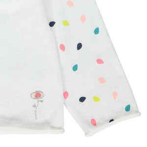 Gilet en tricot à pois colorés 