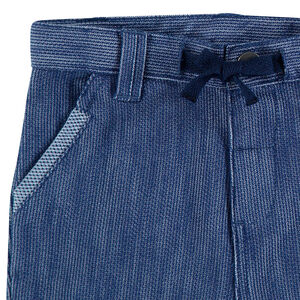 Bermudas de algodón de fantasía de efecto vaquero con cordones que se anudan 