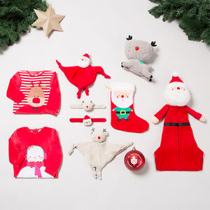 Peluche de terciopelo con sonajero de terciopelo de papá Noel 