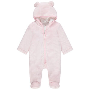 Mono de borreguillo con capucha y orejas con forro de punto  